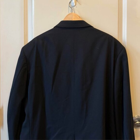 Men’s Lands’ End Classic Black Blazer Wool with Rayon Lining - Size 46R - Picture 7 of 9